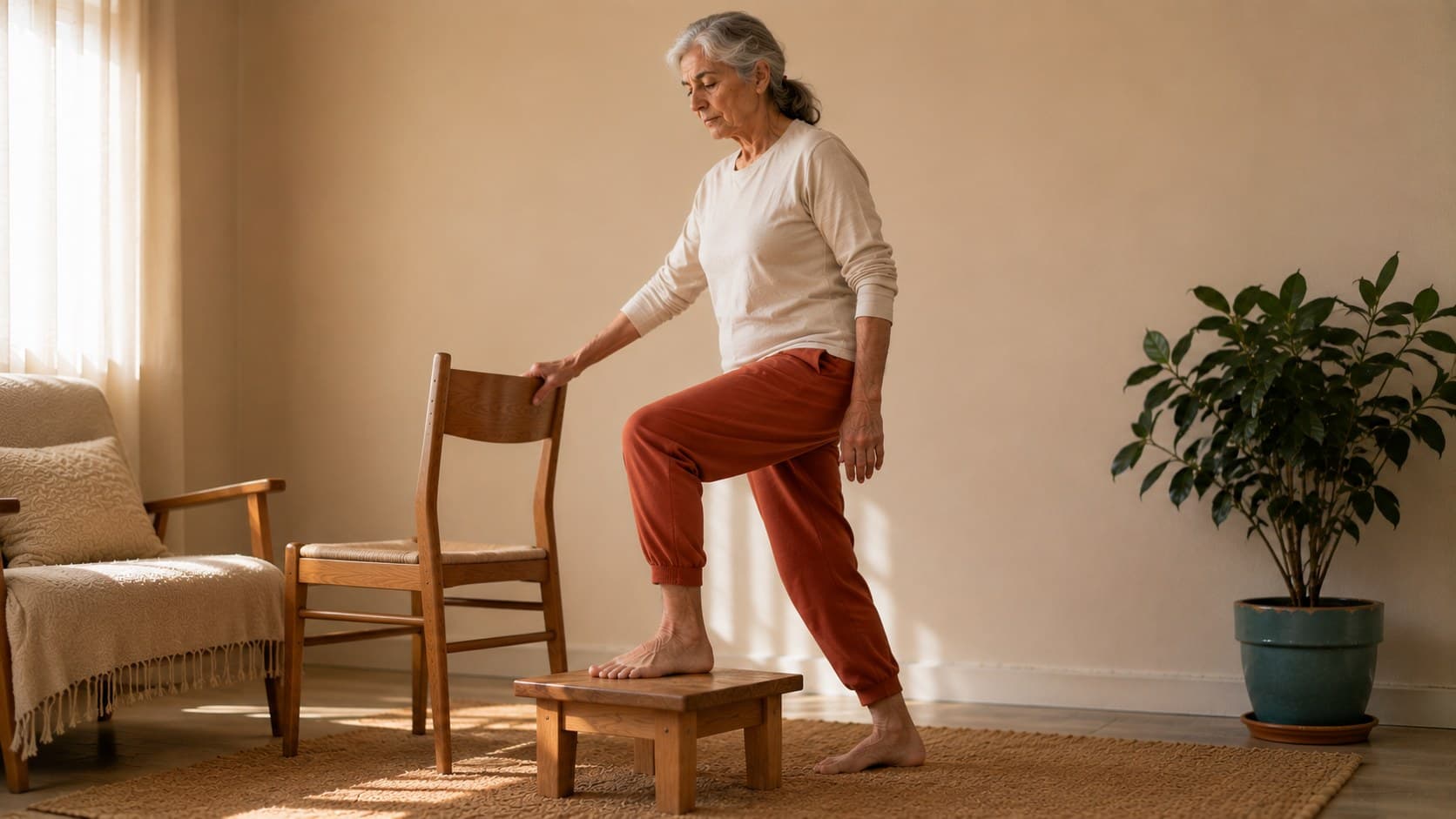Ejercicios para la rodilla en mayores: dolor y fuerza