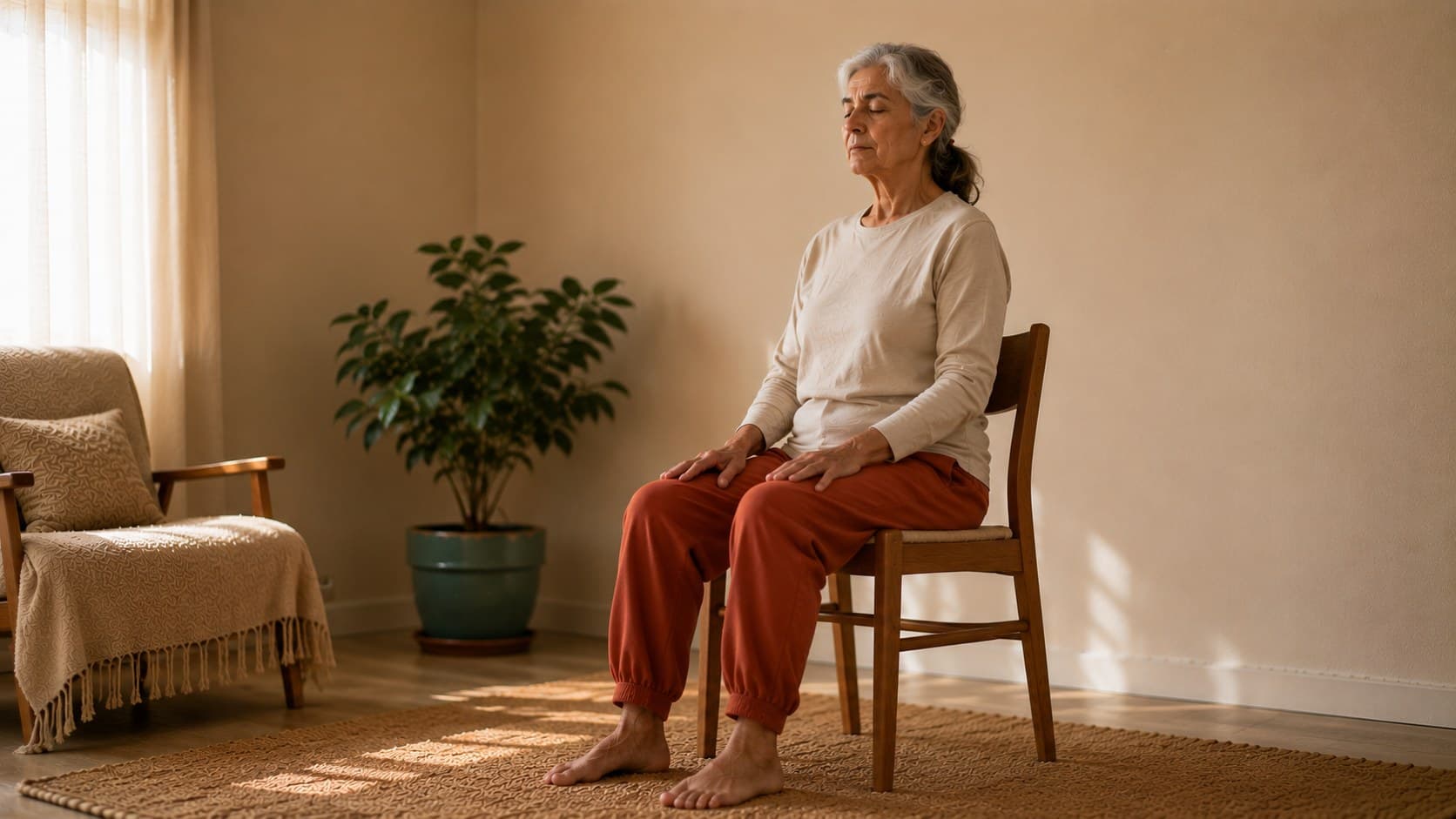 Yoga en silla para mayores: tabla de ejercicios